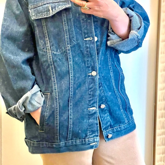 New blue denim unisex jacket size XL - Picture 3 of 9